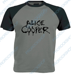 šedočerné triko Alice Cooper