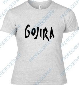 šedivé dámské triko Gojira