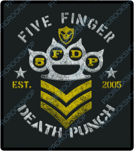 nášivka na záda, zádovka Five Finger Death Punch - army