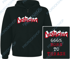 mikina s kapucí a zipem Destruction - 666% Born To Thrash