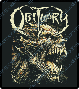 nášivka na záda, zádovka Obituary - monster logo