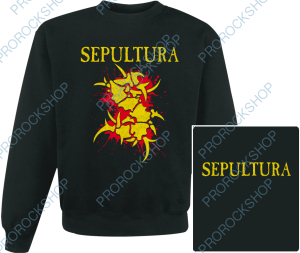 mikina bez kapuce Sepultura - yellow logo
