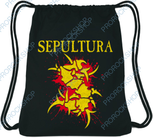 vak na záda Sepultura - yellow logo