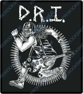nášivka na záda, zádovka D.R.I. - Skater Skull Guitar
