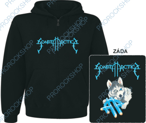mikina s kapucí a zipem Sonata Arctica - Wolf biting logo