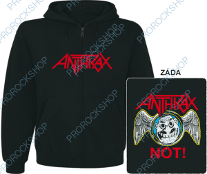 mikina s kapucí a zipem Anthrax - NOT!
