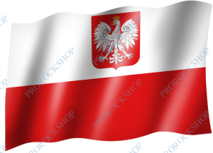 venkovní vlajka Polsko s erbem