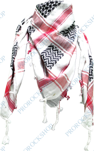 šátek palestina, arafat - červeno černý