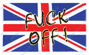 nášivka Fuck Off - Union Jack