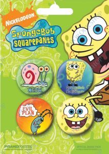 placka button set Spongebob I