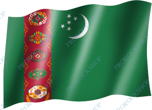 venkovní vlajka Turkmenistán