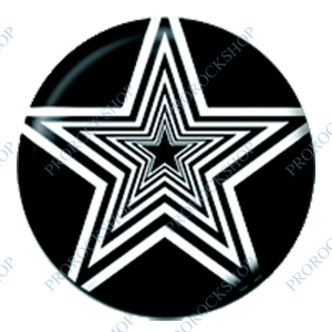 placka, odznak Hvězda - černobílá