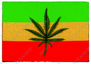 nášivka Marihuana - rasta barvy