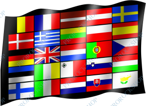 venkovní vlajka 25 Evropských států