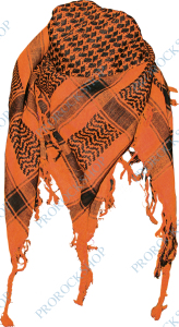 šátek palestina, arafat - oranžový s černým vzorem