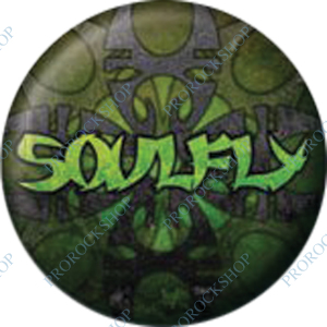 placka, odznak Soulfly - green logo