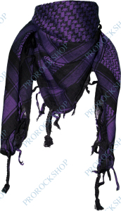 šátek palestina, arafat - černý s fialovým vzorem