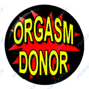 placka, odznak Orgasm Donor
