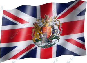 venkovní vlajka Velká Británie, erb