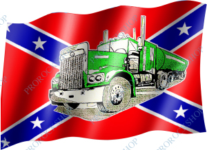 venkovní Jižanská vlajka, truck