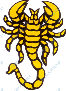 samolepka škorpion - žlutý odstín