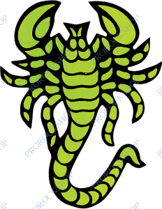 samolepka škorpion - zelený odstín