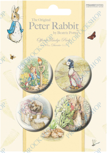 placka, button Peter Rabbit