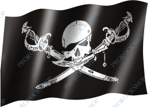 venkovní pirátská vlajka - šavle