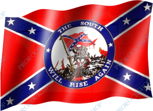 venkovní Jižanská vlajka, rebel - The South Will Rise Again