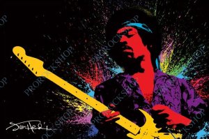 plakát Jimi Hendrix - paint