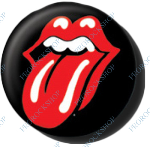 placka, odznak Rolling Stones - black logo