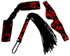 set bondage - leopard červená verze