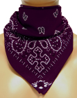 šátek bandana paisley, vínová