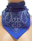šátek bandana paisley, modrá II