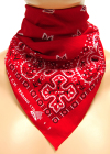 šátek bandana paisley, červená