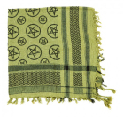 šátek palestina, arafat - pentagram apple green