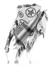 šátek palestina, arafat - pentagram černobílý