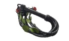 bič, plácačka Růže - Flogger whip in black & roses