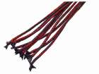 bič BDSM Flogger Suede Black & Red