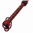 bič BDSM Flogger Suede Black & Red