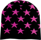 pletená čepice růžové hvězdy