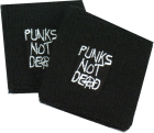 potítko bílý nápis punk's not dead