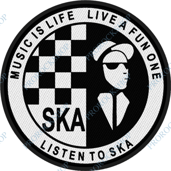 Adesivo Ska 'Listen To Ska, Music Is Life' | Sticker 9x9 Cm Per Fan E Collezionisti, Logo 1art1