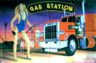 plakát, vlajka truck - Gas Station