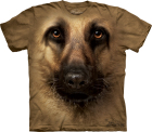 triko pes vlčák - german sheperd face