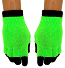 pletené rukavice neonově zelené I