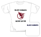 bílé dámské triko Black Sabbath - Never Say Die
