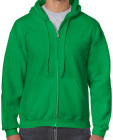 mikina na zip zelená barva