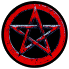 nášivka Pentagram, červený lem