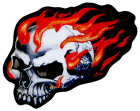 emblém, nášivka lebka - Burnung Skull